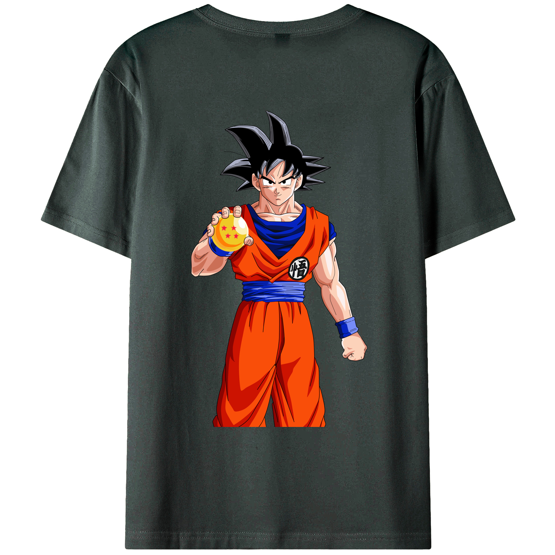 （画像用） ドラゴンボール 孫悟空（そん ごくう）Son Goku カカロット DRAGON BALL Kakarotto 綿100％ メンズ半袖Tシャツ（バックプリント） 通気性